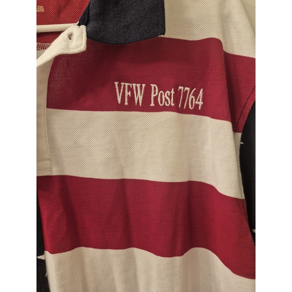 Redhead Brand Co VFW Post 7764 stars and stripes polo NWT - Picture 2 of 4